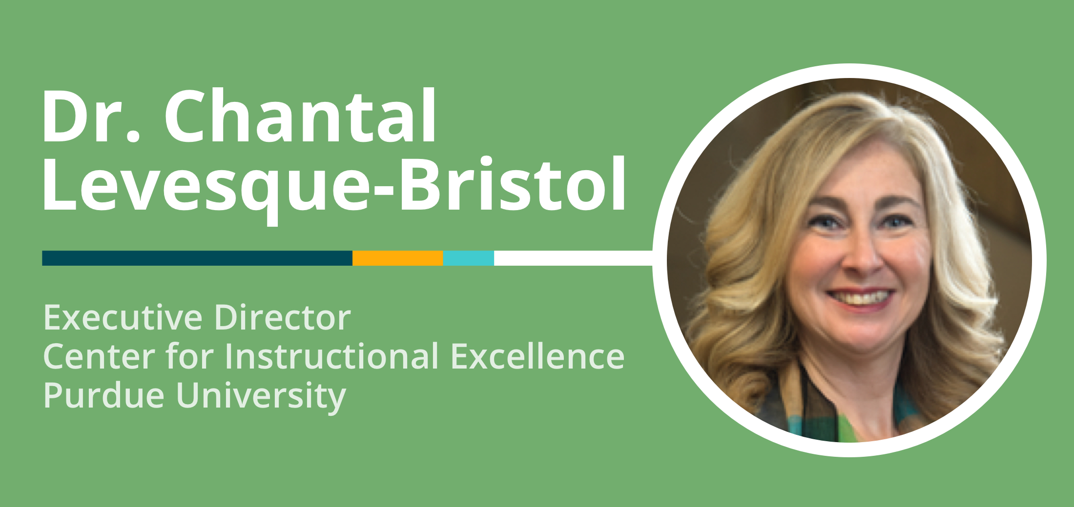 Dr. Chantal Levesque-Bristol, Executive Director of the Center for Instructional Excellence, Purdue University