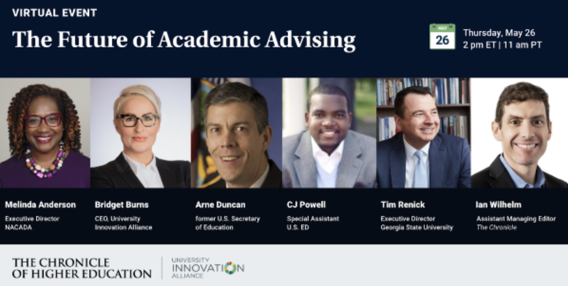 The future of academic advising virtual event invite