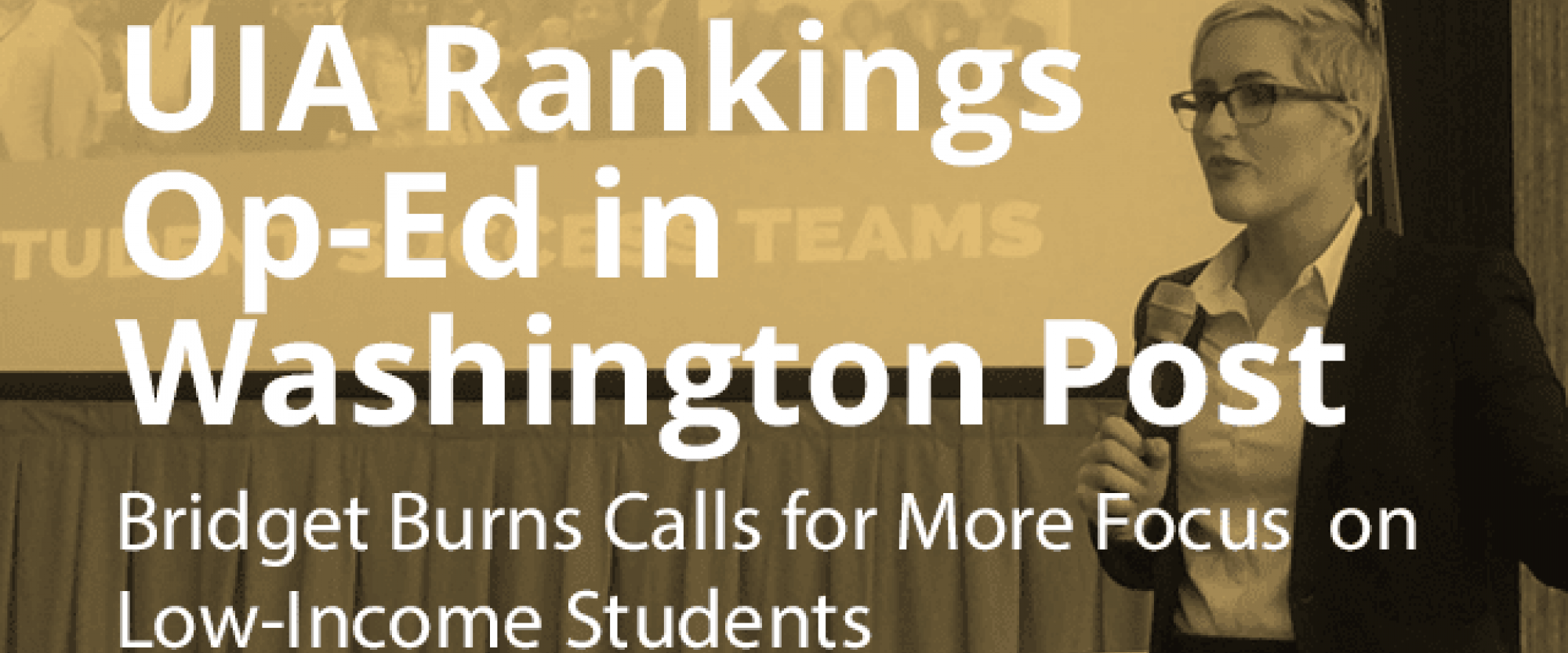UIA College Rankings Op-Ed Appears in Washington Post