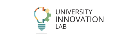 University Innovation Lab icon of a lightbulb and the title. 