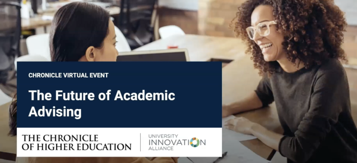 text: The Future of Academic Advising from the Chronicle of Higher Education